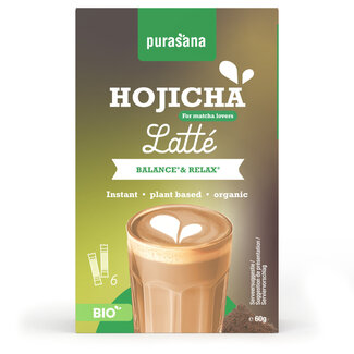 Purasana Instant Hojicha Latte 6x10g Bio 60 Gramm