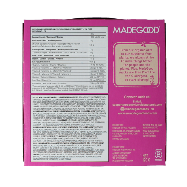 Granola bar birthday cake bio 5 Stuks