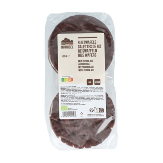 Nutribel Rice cakes with dark chocolate organic 100 Gram
