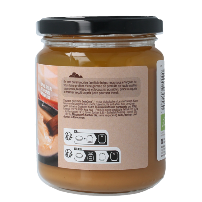Beurre de cacahuète bio 250 grammes
