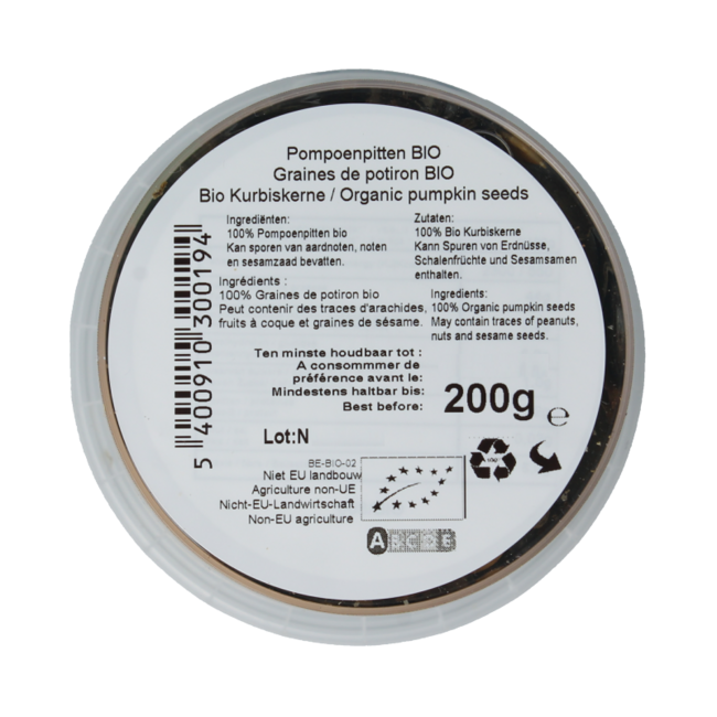 Pompoenpitten bio 200 Gram