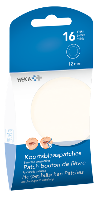 Heka Koortsblaaspatches 12mm 16 Stuks