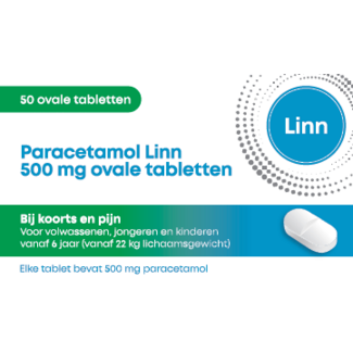 Linn Paracetamol ovaal 500mg 50.00 Stuks