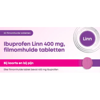 Linn Ibuprofen 400mg roze tablet 20.00 Stuks