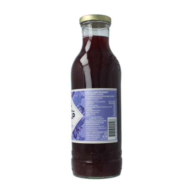 Appel & zwarte bessensap 750 Milliliter