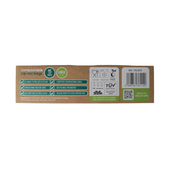 Sacs de conservation refermables 2,5 litres 15,00 pièces