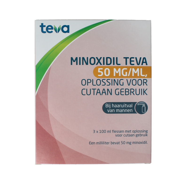 Teva Minoxidil 50mg/ml 3x100ml 300 mililitros