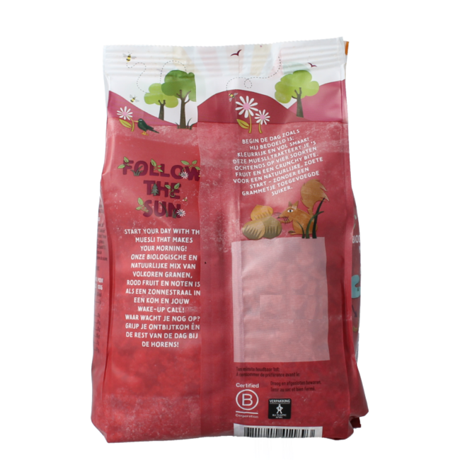 Muesli rood fruit bio 375.00 Gram