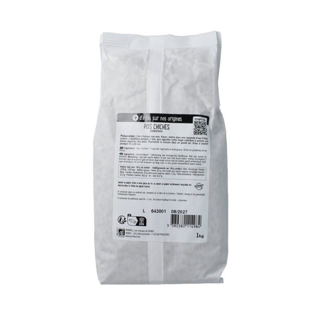 Kikkererwten bio 1000.00 Gram