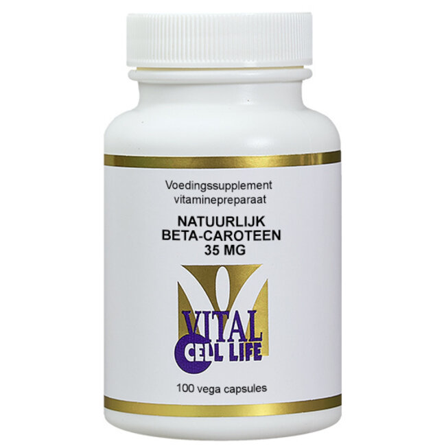 Vital Cell Life Beta Carotene 35mg Pro-Vitamin A 100 Capsules