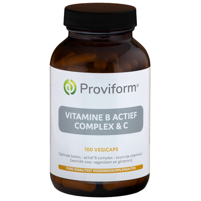 Complejo activo de Vitamina B y C, 100 cápsulas vegetales