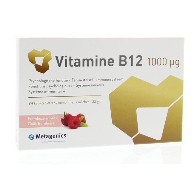 Metagenics Vitamina B12 1000 mcg 84 Comprimidos Masticables