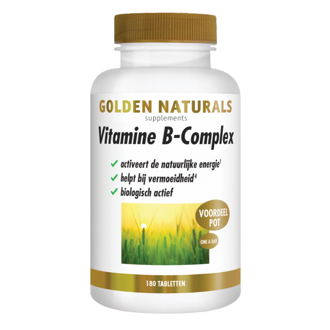 Golden Naturals Kompleks Witamin B 180 Tabletek