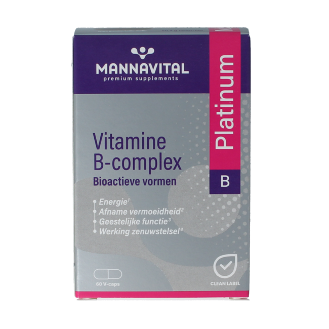 Mannavital Complesso di Vitamine B Platinum 60 capsule vegetali
