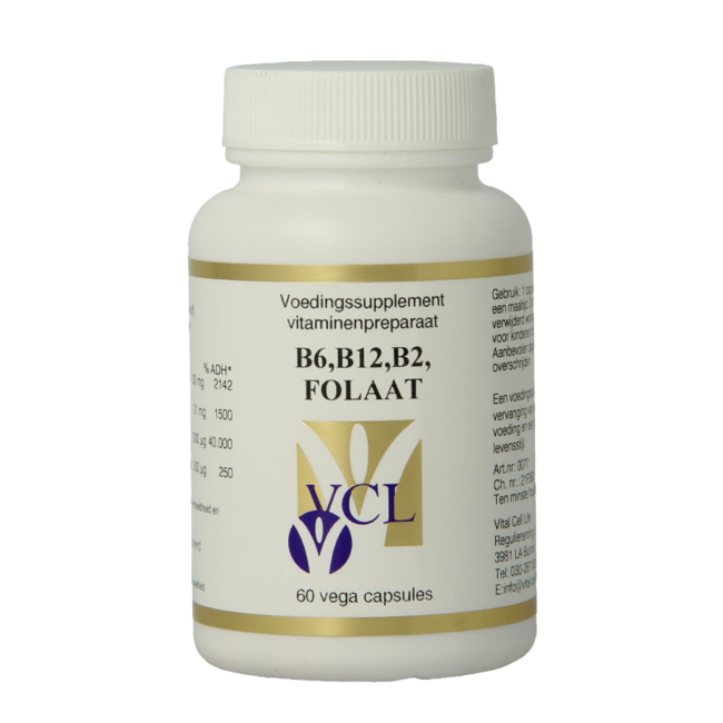 Vital Cell Life Vitamin B6/B12/B2 Folat 60 Kapseln