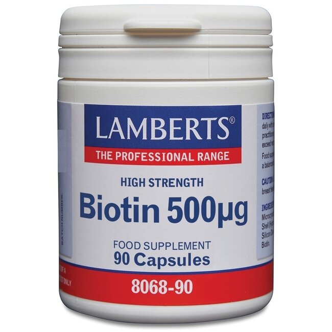 Lamberts Vitamine B8 500 mcg (biotine) 90 gélules végétales