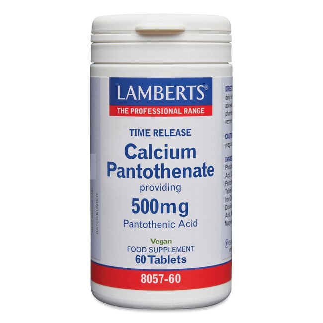 Vitamina B5 (pantotenato de calcio) liberación prolongada 60 comprimidos