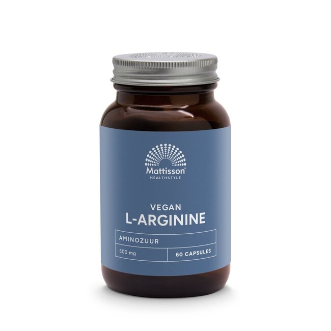Mattisson L-Arginine 500mg 60 Vegetarian Capsules