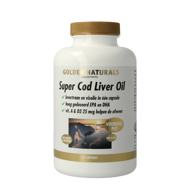 Golden Naturals Super huile de foie de morue 180 capsules
