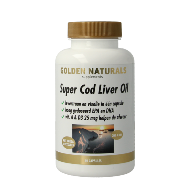 Golden Naturals Super huile de foie de morue 60 capsules