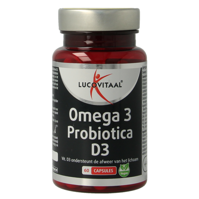 Lucovitaal Omega 3 Probiotiques D3 Vegan 60 Capsules