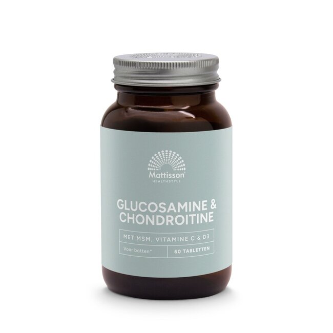 Mattisson Glucosamina condroitina con MSM, vitamina C e D3 60 Compresse