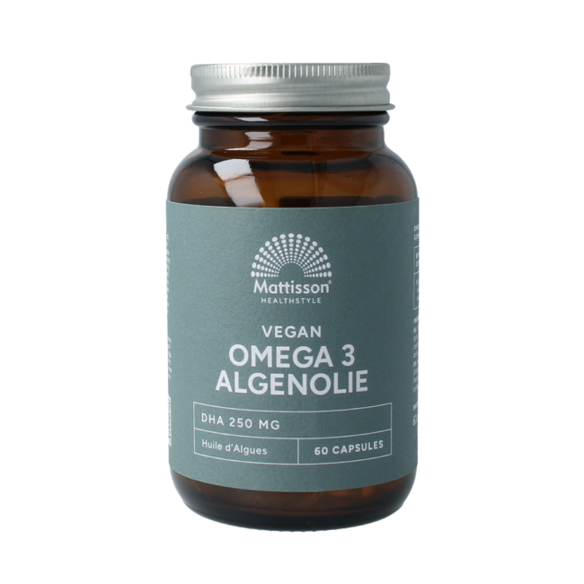 Mattisson Veganes Omega-3 Algenöl DHA 260mg 60 Vegetarische Kapseln