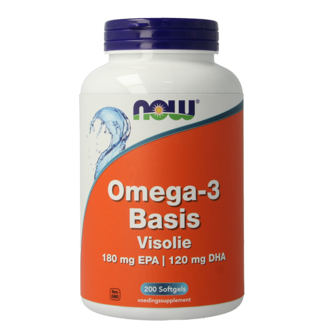 NOW Omega-3 base 180 mg EPA 120 mg DHA 200 capsules molles