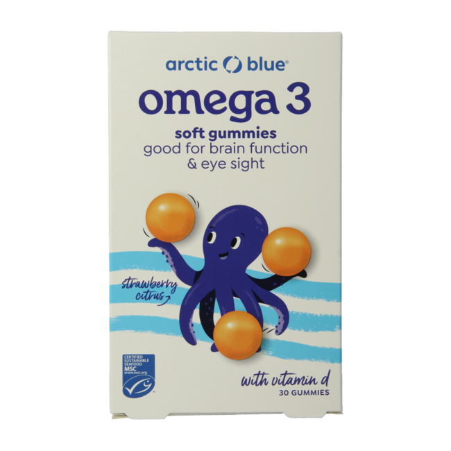 Arctic Blue Omega 3 DHA, EPA et vitamine D 30 gummies