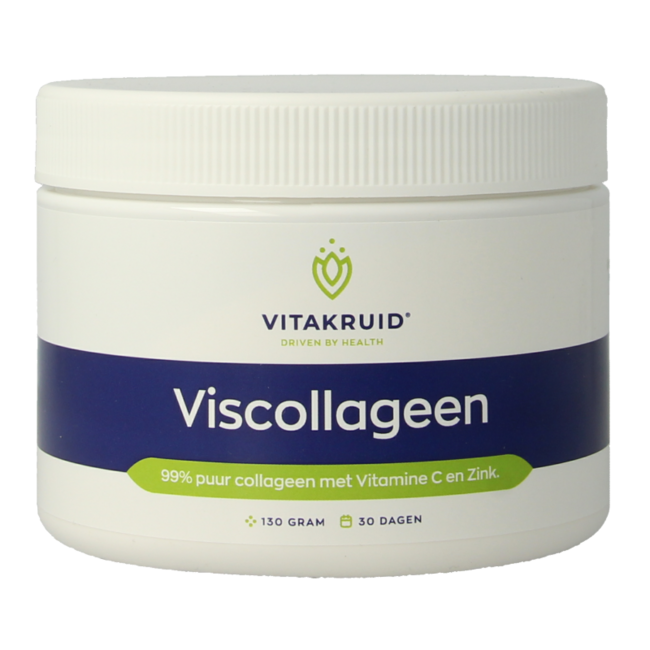 Viscollageen 99% puur collageen vitamine C & zink 130 Gram