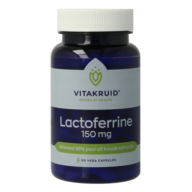 Vitakruid Lactoferrine 150 mg pureté minimale 95 % + Vitamine C 60 gélules végétales
