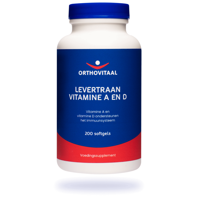 OrthoVitaal Cod Liver Oil Vitamin A and D 200 Softgels