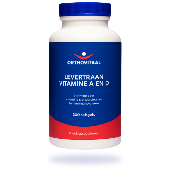 OrthoVitaal Huile de Foie de Morue Vitamine A et D 200 Gélules Molles