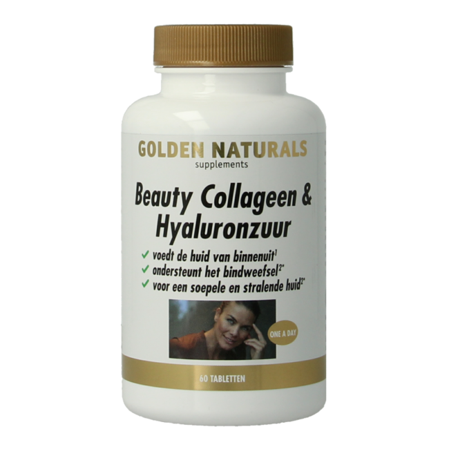 Golden Naturals Collageen & hyaluronzuur 60 Tabletten