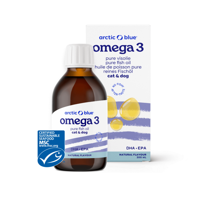 Olio di Pesce Arctic Blue DHA EPA per Cani 300 Millilitri