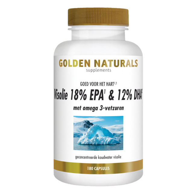 Golden Naturals Fish Oil 18% EPA 12% DHA 180 Softgels