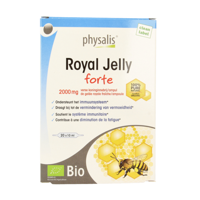 Physalis Gelée royale forte bio 10 ml 20 ampoules