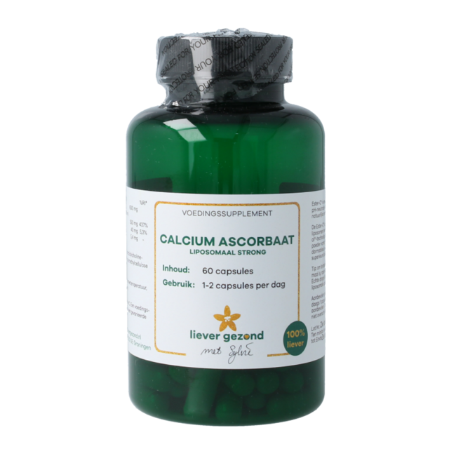 Liever Gezond Calcium Ascorbate Liposomal Strong 60 Vegetarian Capsules