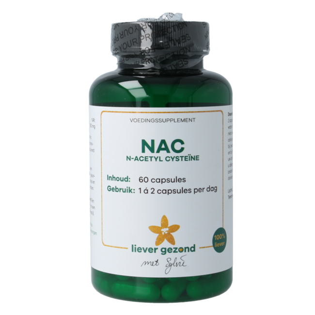 Liever Gezond NAC n-acétyl cystéine 600 mg 60 gélules végétales