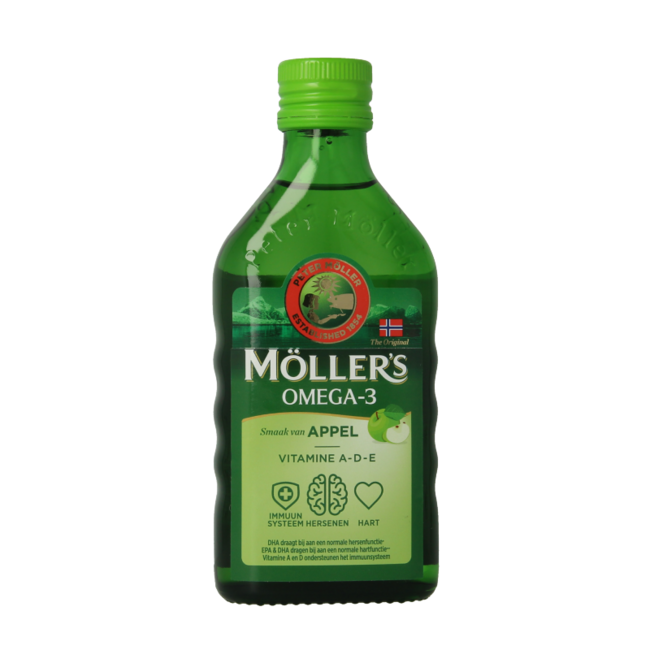 Möller's Omega-3 Huile de Foie de Morue Pomme 250 ml