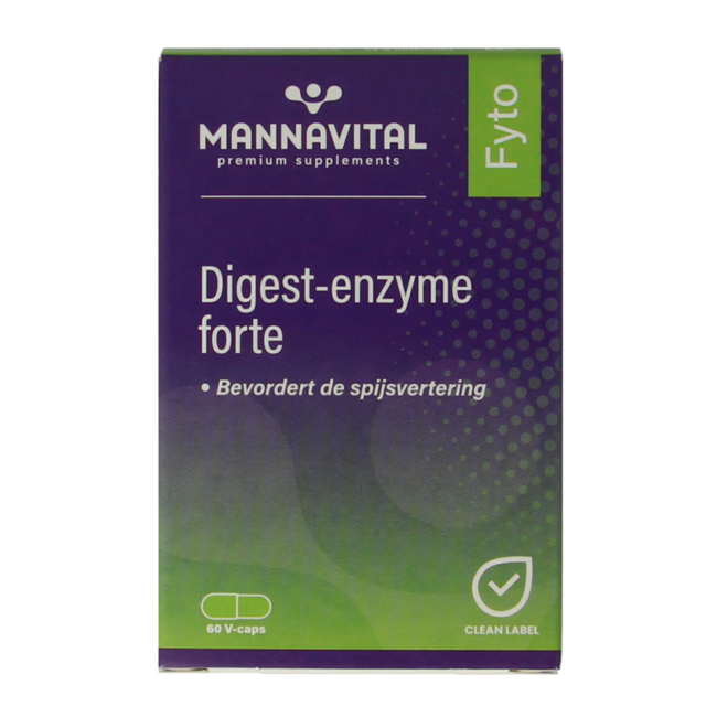 Mannavital Digest enzyme forte 60 Vegetarische capsules