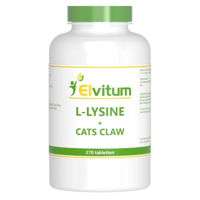 Elvitum L-Lysine cats claw 270 Tabletten