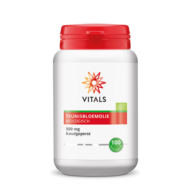 Vitals Teunisbloemolie 500mg bio 100 Softgels