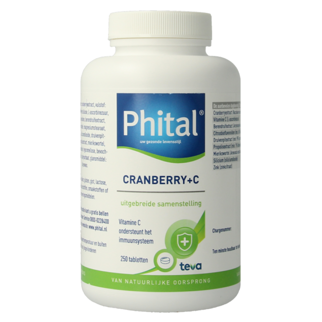 Phital Cranberry + C 250 Comprimés