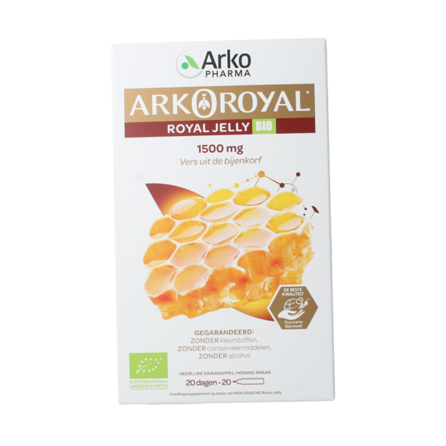 Arko Royal Royal Jelly 1500mg Organic 20 Ampoules