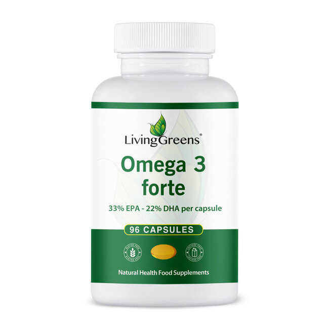 Livinggreens Oméga 3 huile de poisson forte 96 Capsules