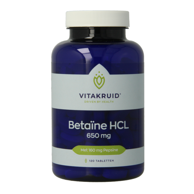 Betaine HCL 650mg & Pepsin 160mg 120 Tablets