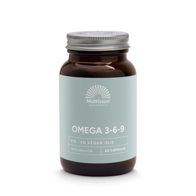 Mattisson Omega 3 6 9 vis teunisbloem lijnzaad 60 Capsules