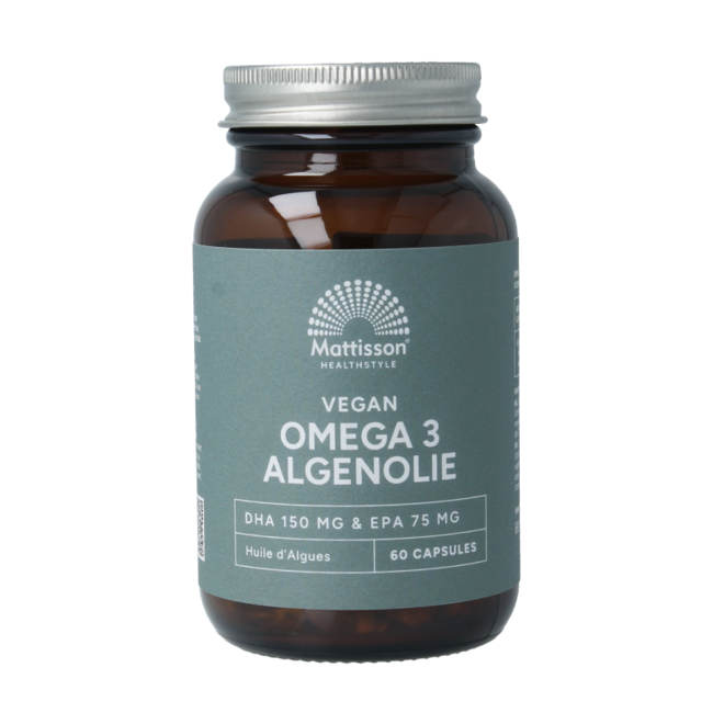 Wegański olej z alg omega 3 DHA 150 mg EPA 75 mg 60 Kapsułek wegetariańskich