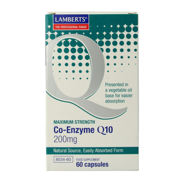 Lamberts Co-Enzyme Q10 200mg 60 Vegetarian Capsules